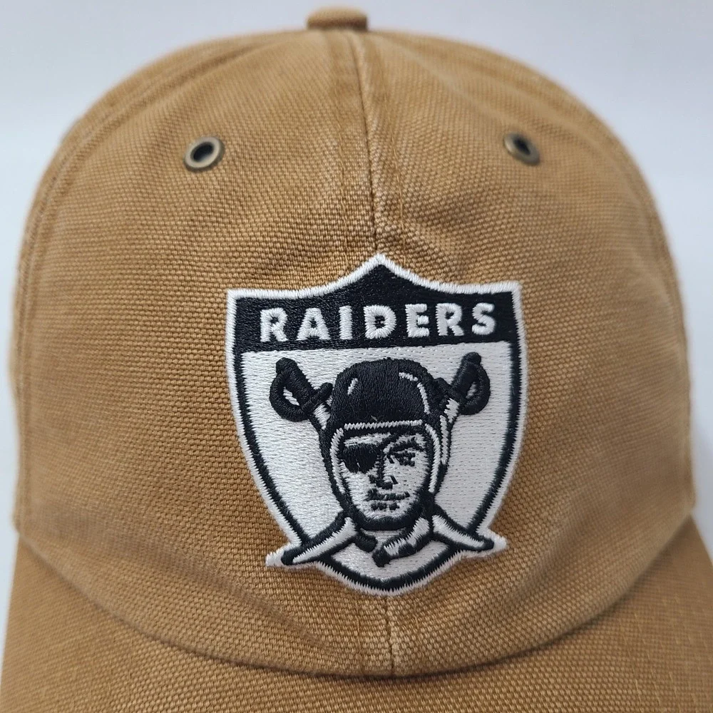 Las Vegas Raiders Hat Strapback Carhartt 47 Brand Brown NFL Oakland Canvas‎ Men